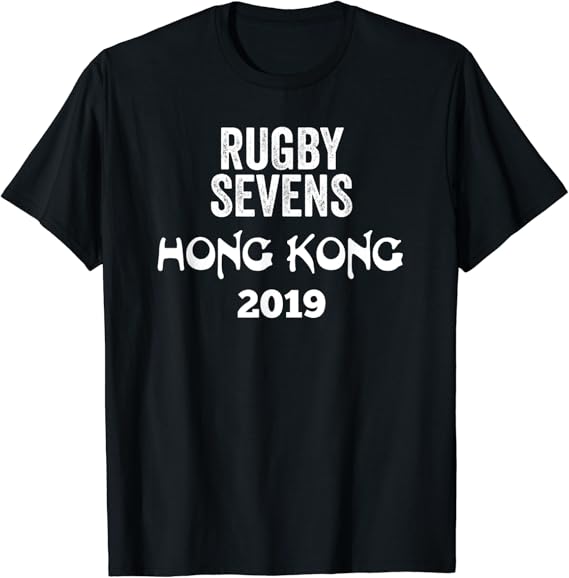 Rugby Sevens Hong Kong 2019 TShirt, Rugby 7s Shirt Amazon.co.uk Clothing